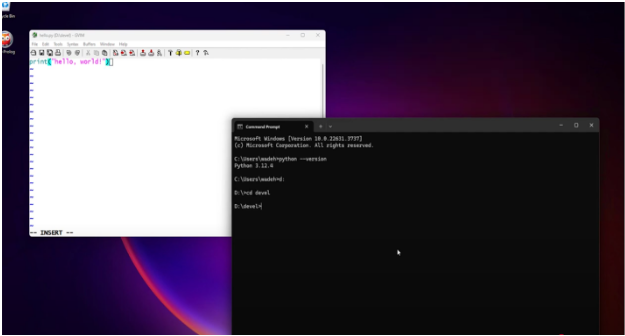 Navigate the command prompt to the directory