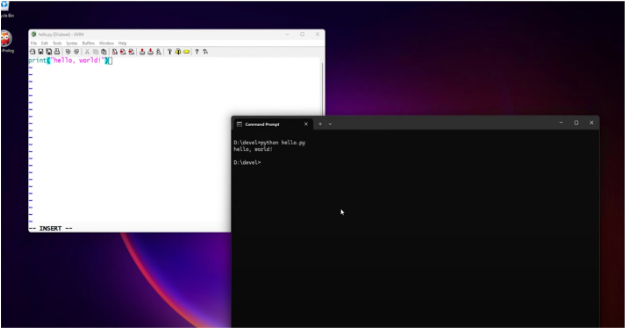 hello world as an output