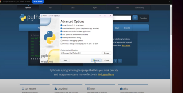 Python to the environment variable