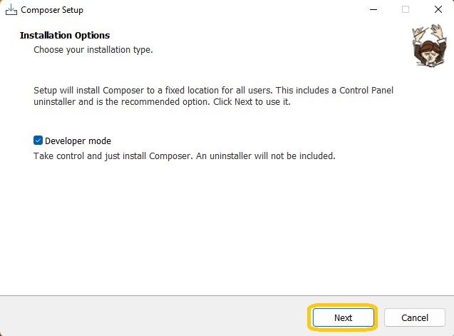 Run the installer and choose the Developer mode option