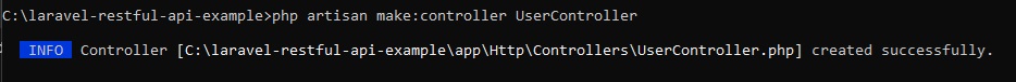 Run the following command to generate a new API controller