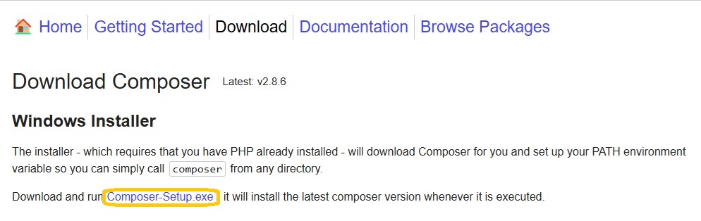 Visit the Composer official website