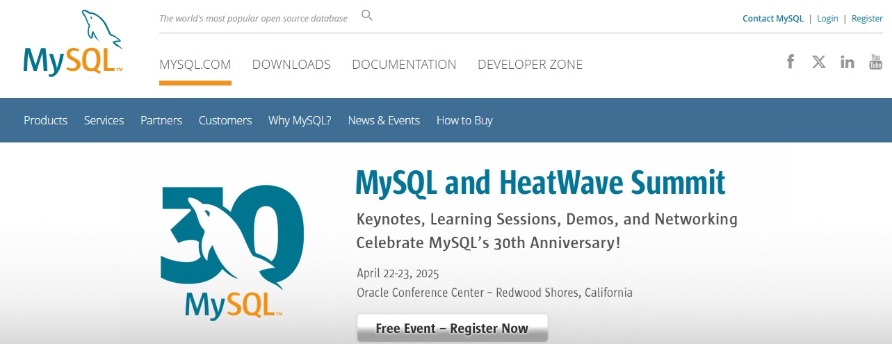 MySQL website