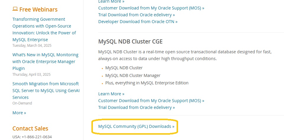 MySQL Community (GPL) Downloads