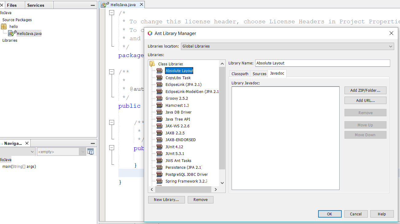 Javadoc Tab Javadoc Tab