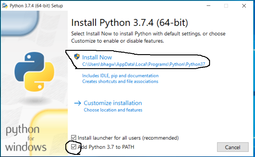 Install Python Install Python