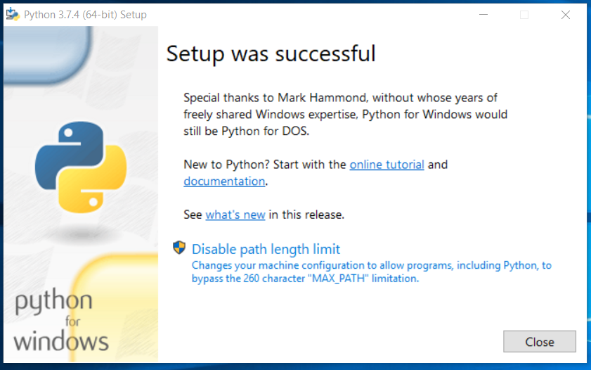 Python Installed Python Installed