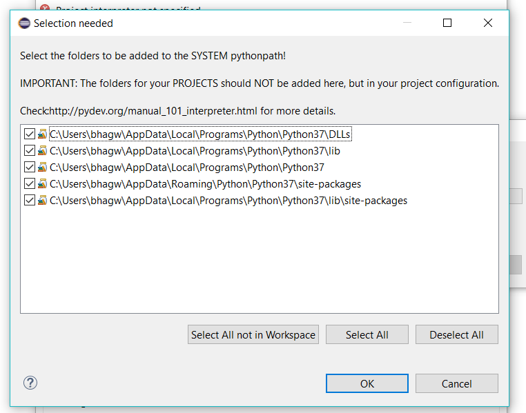 Configure pythonpath Configure pythonpath
