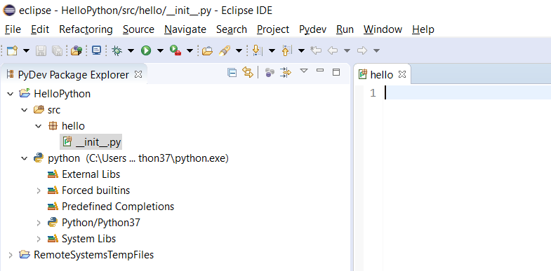 PyDev Init PyDev Init
