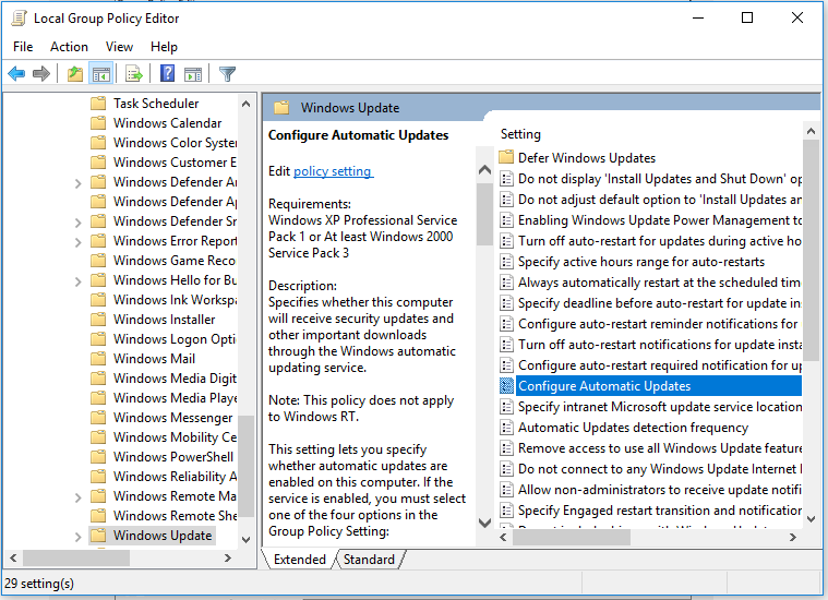 Windows - Configure Automatic Updates Windows - Configure Automatic Updates