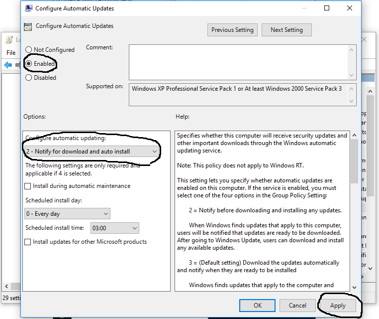 Windows - Configure Automatic Updates Windows - Configure Automatic Updates