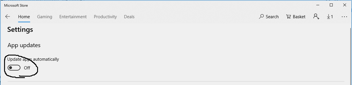 Windows Store - Disable Updates Windows Store - Disable Updates