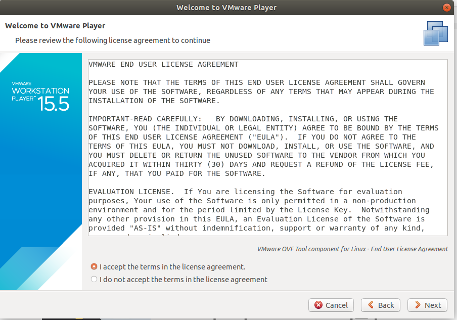 VMware - Ubuntu - OVF License VMware - Ubuntu - OVF License