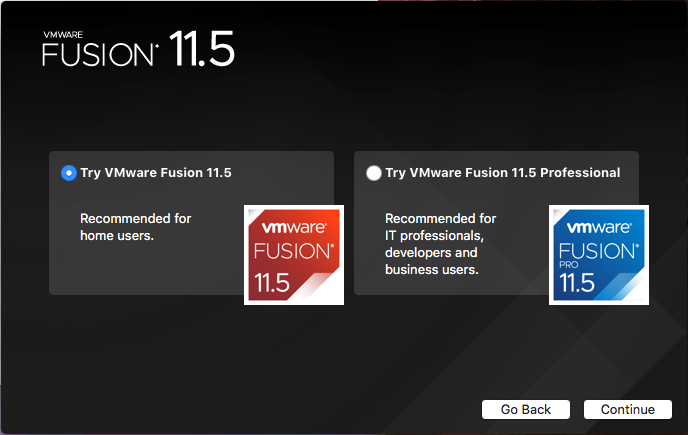 VMware Fusion - Regular or Pro VMware Fusion - Regular or Pro