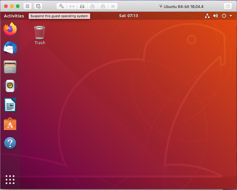 Ubuntu On VMware Fusion - Suspend Ubuntu On VMware Fusion - Suspend