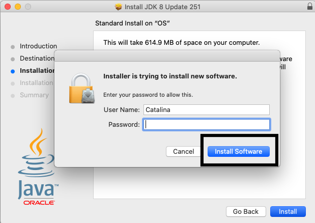 Java 8 - Mac - Install Permission Java 8 - Mac - Install Permission