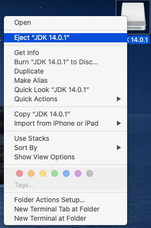 Java 14 - Mac - Unmount Java 14 - Mac - Unmount