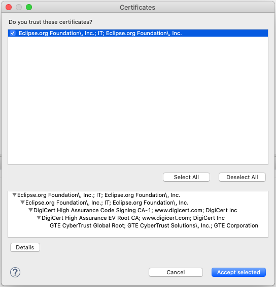 JavaFX - Eclipse - Certificate JavaFX - Eclipse - Certificate