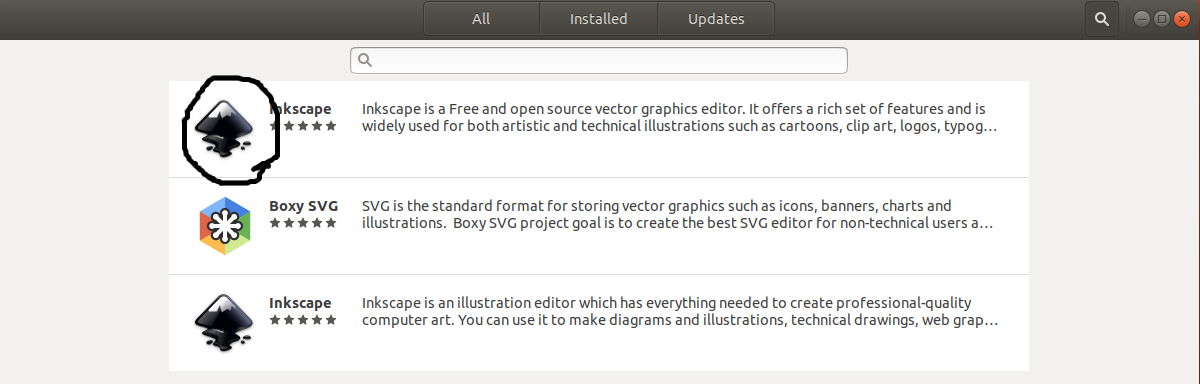 Inkscape On Ubuntu - Software Center Inkscape On Ubuntu - Software Center