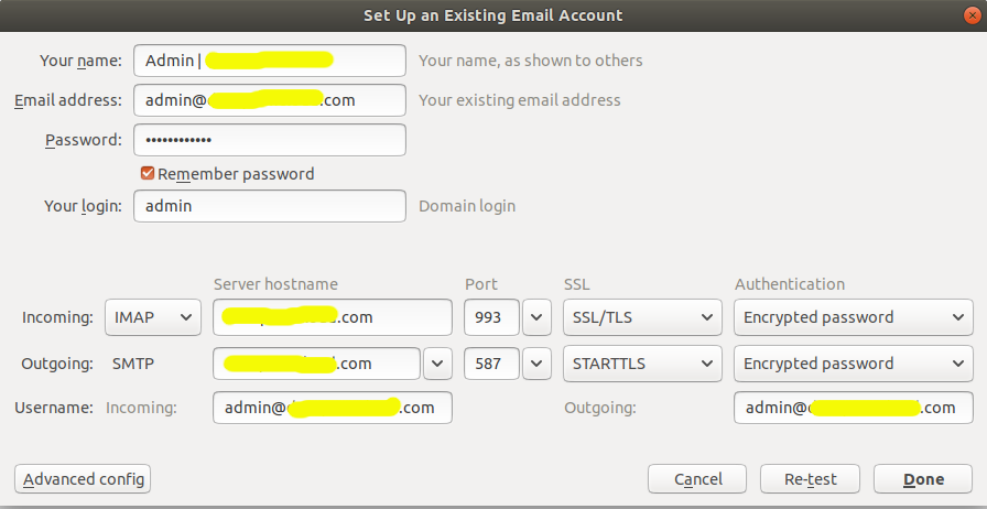 Thunderbird Autoconfig - SMTP Port Thunderbird Autoconfig - SMTP Port