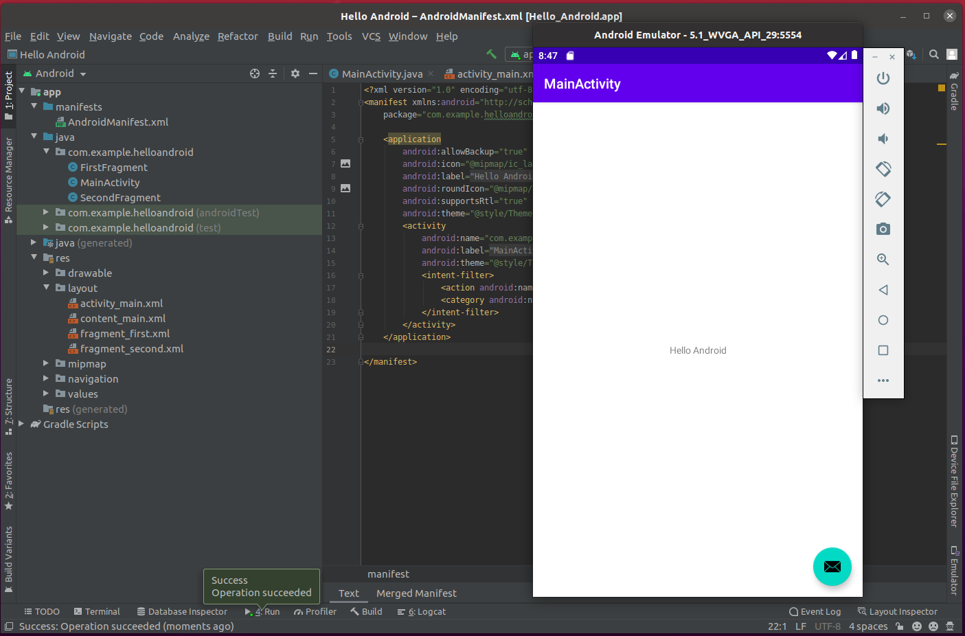 Install Andriod Studio On Ubuntu 20.04 - Hello World Install Andriod Studio On Ubuntu 20.04 - Hello World