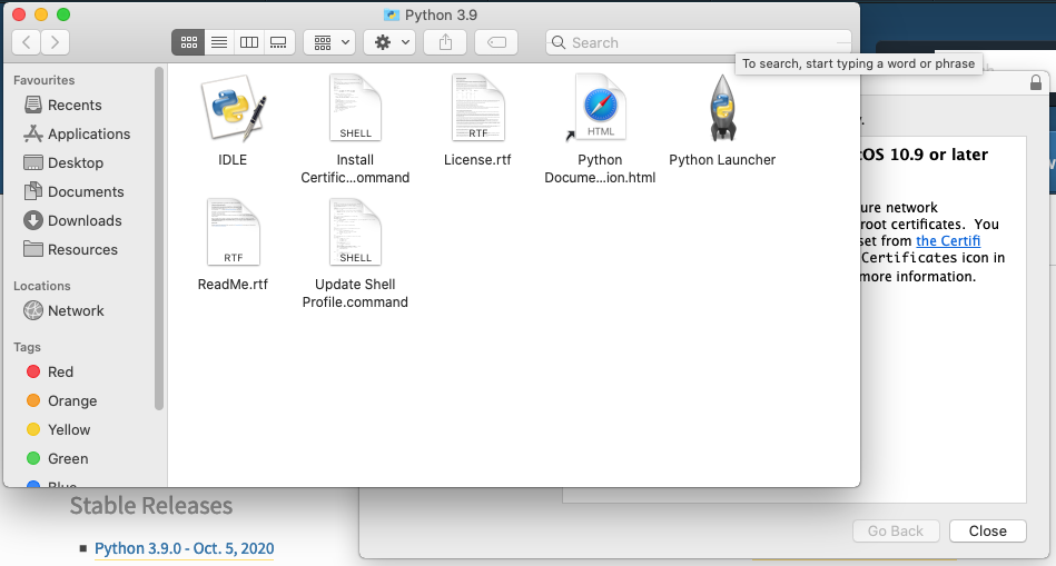 Install Python 3.9 On Mac - Location Install Python 3.9 On Mac - Location