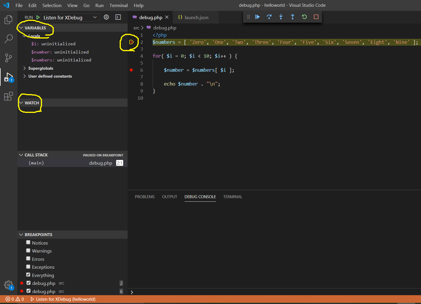 Debug PHP using Xdebug and Visual Studio Code - Docker Container - Debugging Session Debug PHP using Xdebug and Visual Studio Code - Docker Container - Debugging Session