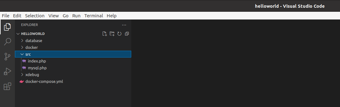 Debug PHP using Xdebug and Visual Studio Code - Docker Container - Ubuntu - Project Folder Debug PHP using Xdebug and Visual Studio Code - Docker Container - Ubuntu - Project Folder