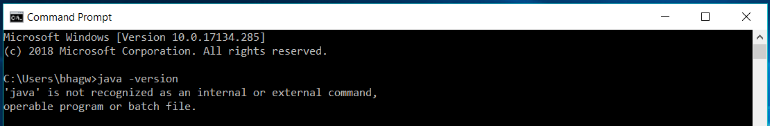 Check Java Version on Windows