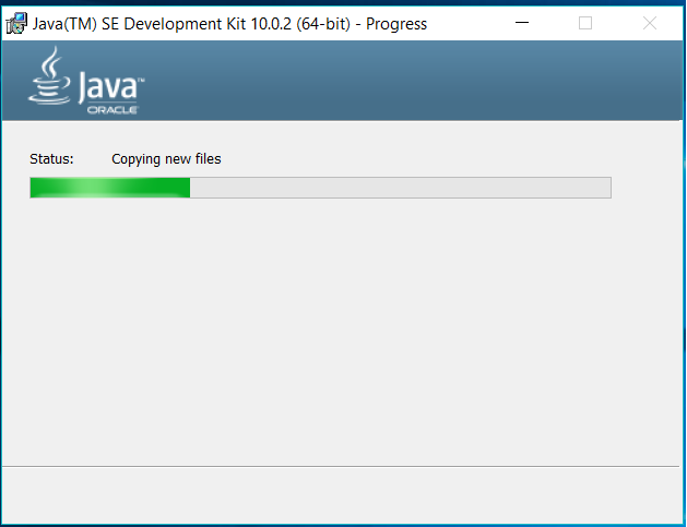 Java Installation Progress