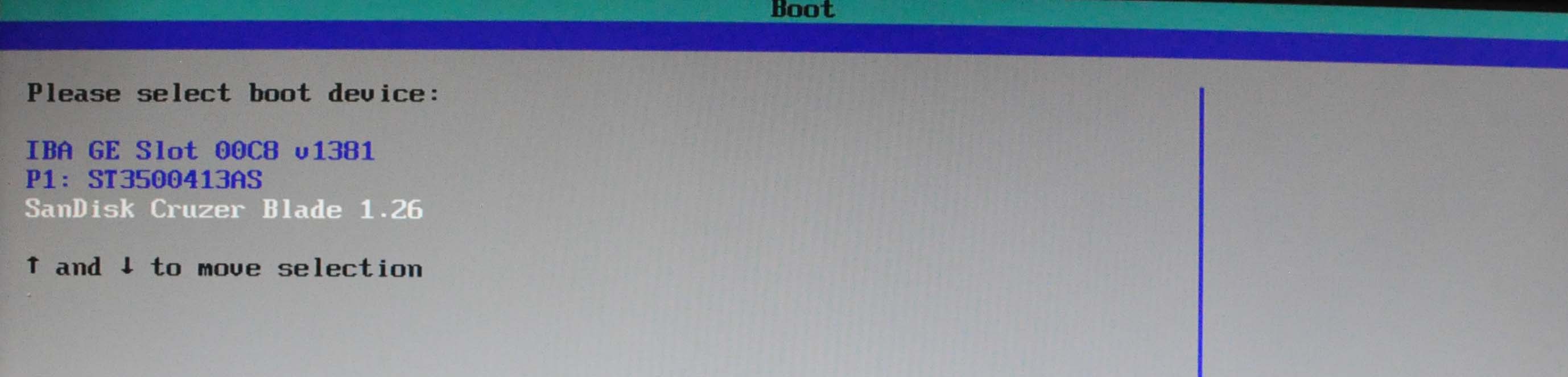 Boot Selection