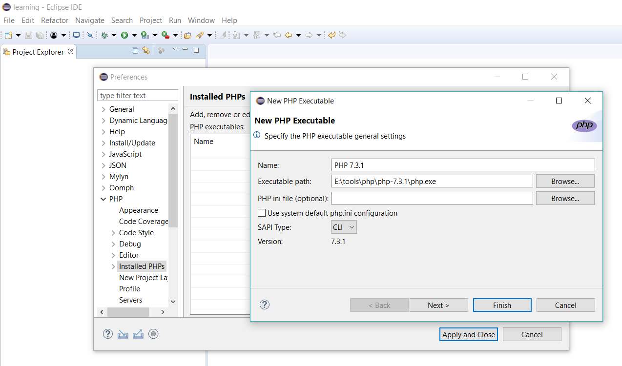 Configure PHP