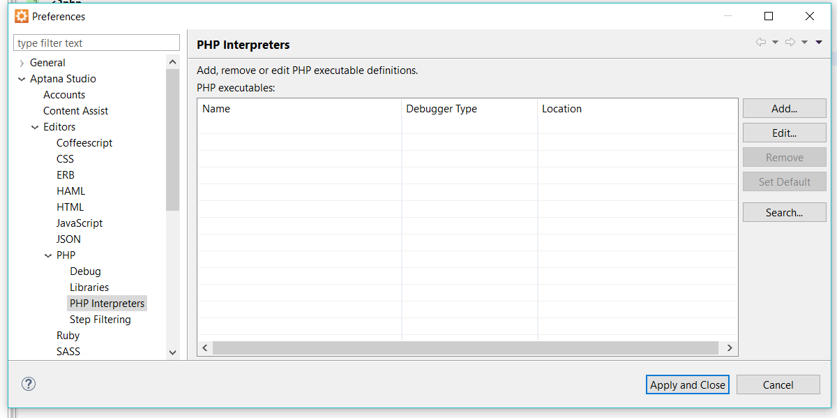 Configure PHP