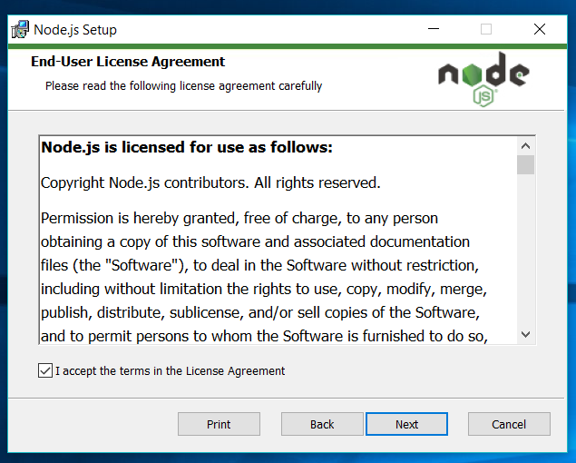 Accept License Agreement