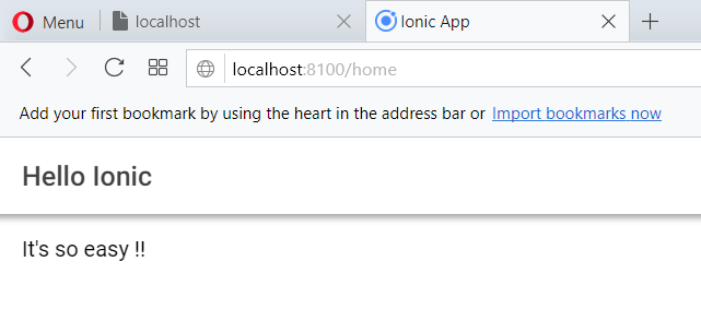 Hello Ionic