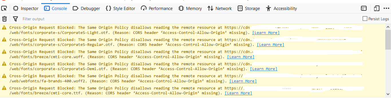 CORS Error CORS Error