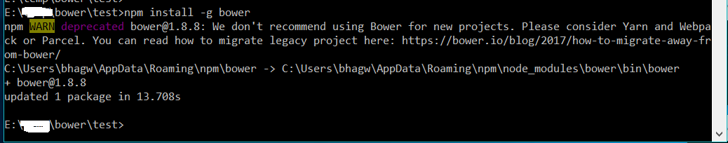 Install Bower