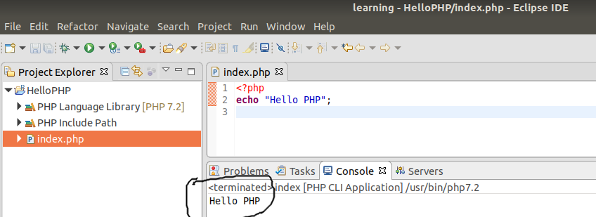 Hello PHP Output