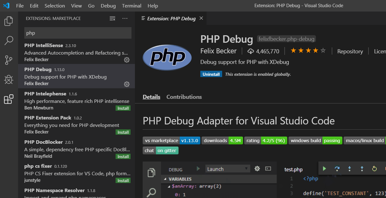 Visual Studio Code - PHP Debug