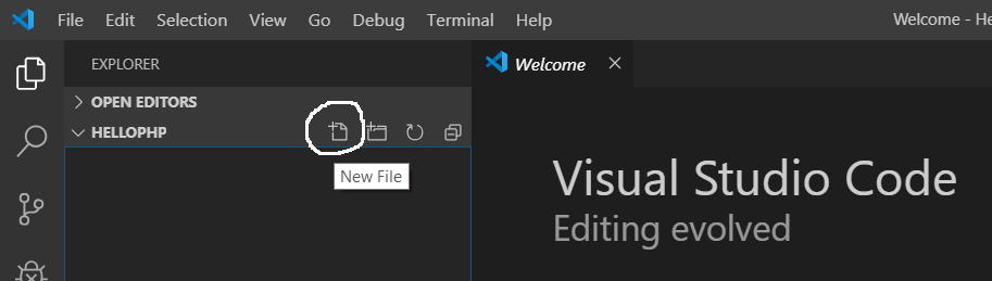 Visual Studio Code - Add File