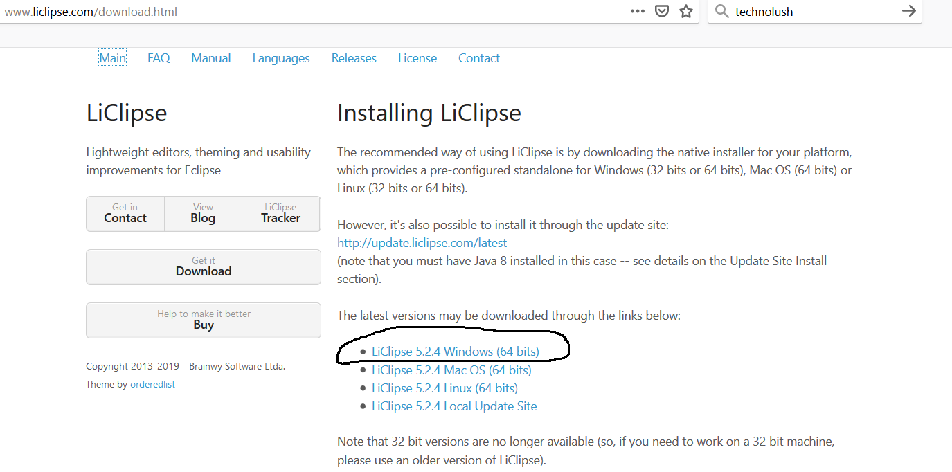 Install LiClipse