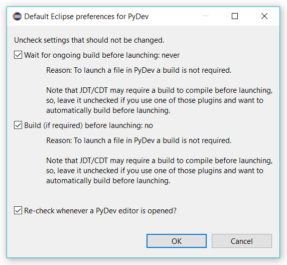 PyDev Preferences