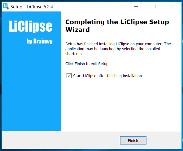 LiClipse Installed LiClipse Installed
