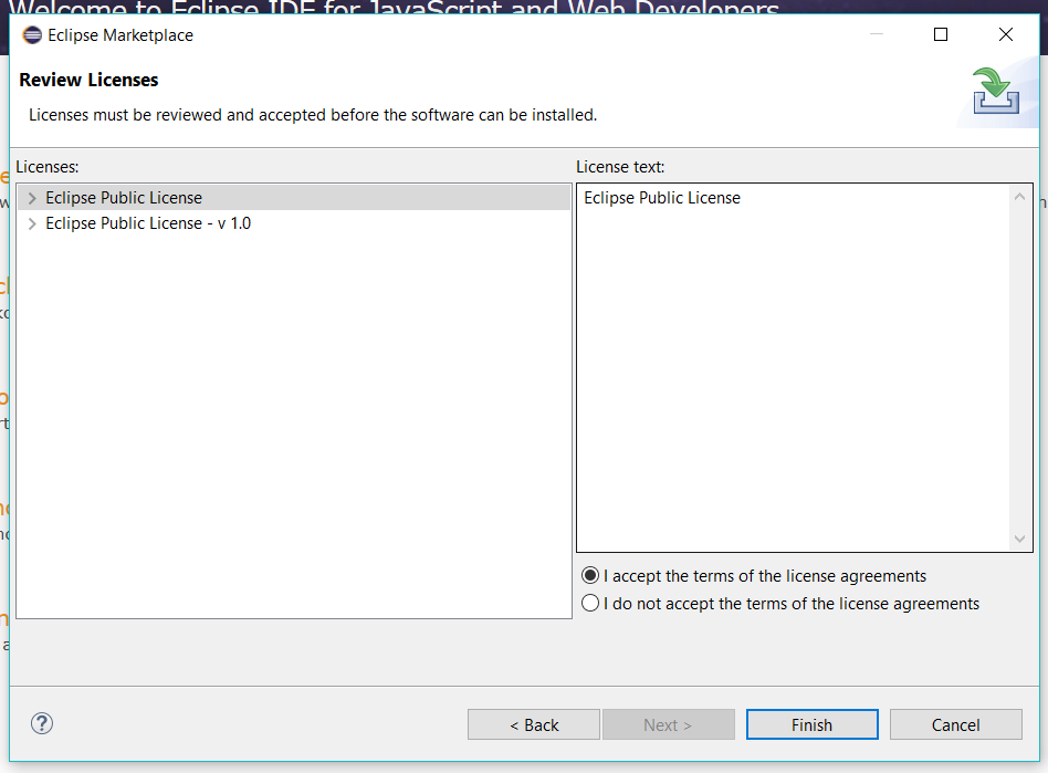 Acccept License Agreement