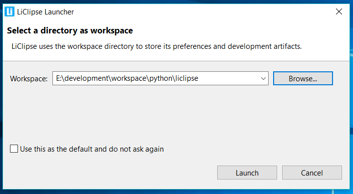 LiClipse Workspace LiClipse Workspace