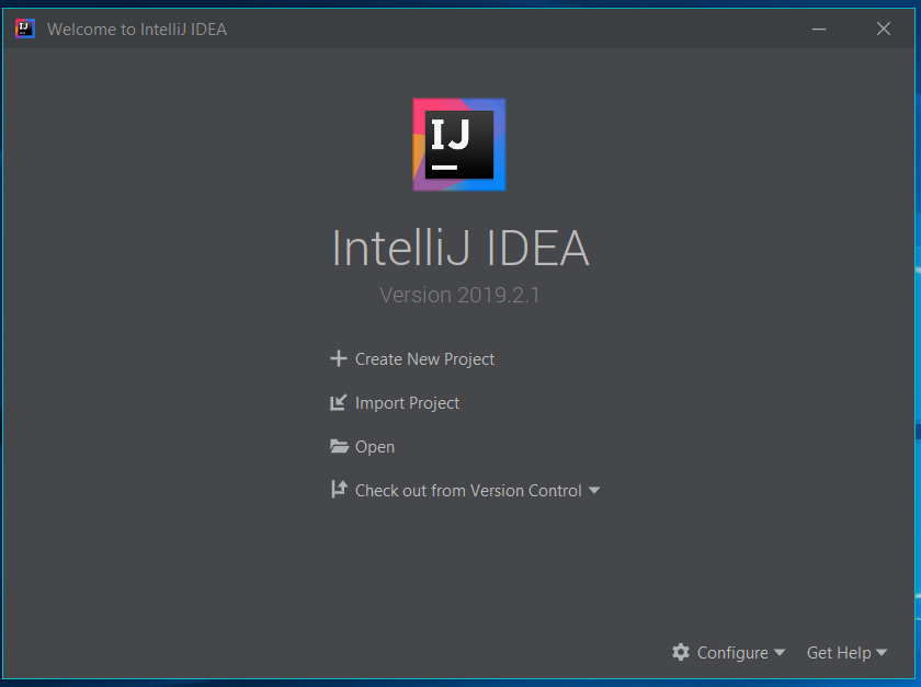 IntelliJ IDEA Launch Welcome