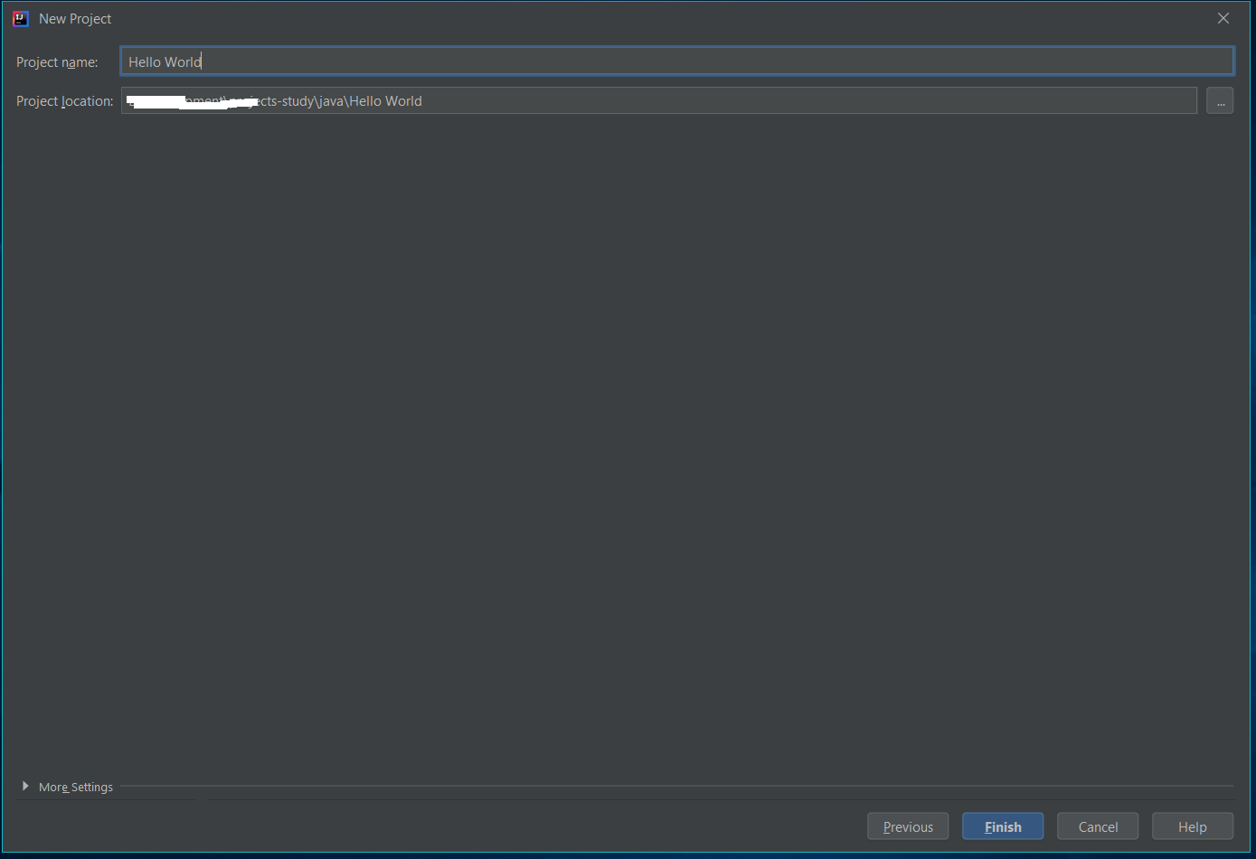IntelliJ IDEA Project Name & Location IntelliJ IDEA Project Name & Location