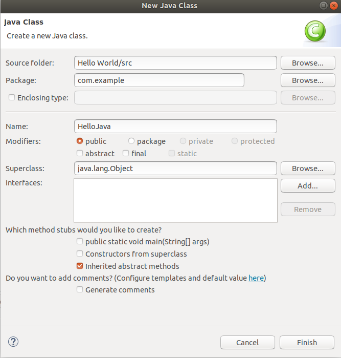 Eclipse Java Class File