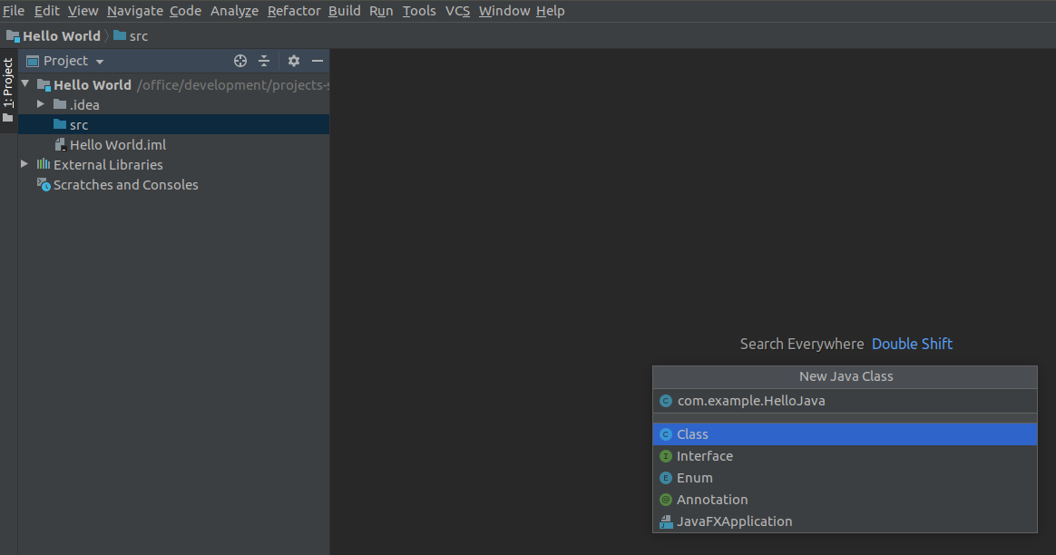 Intellij IDEA Java File