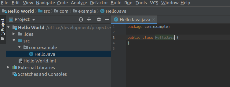 Intellij IDEA Java File Window Intellij IDEA Java File Window